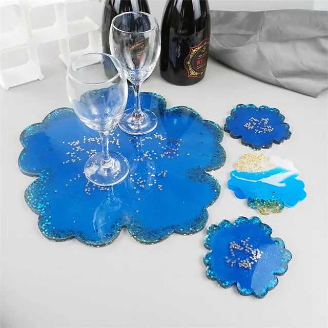 Large Floral Tray and Coaster Mold