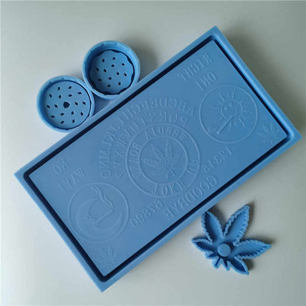 4 Pcs/set Silicone Molds for Resin Resin Molds with Rolling Tray